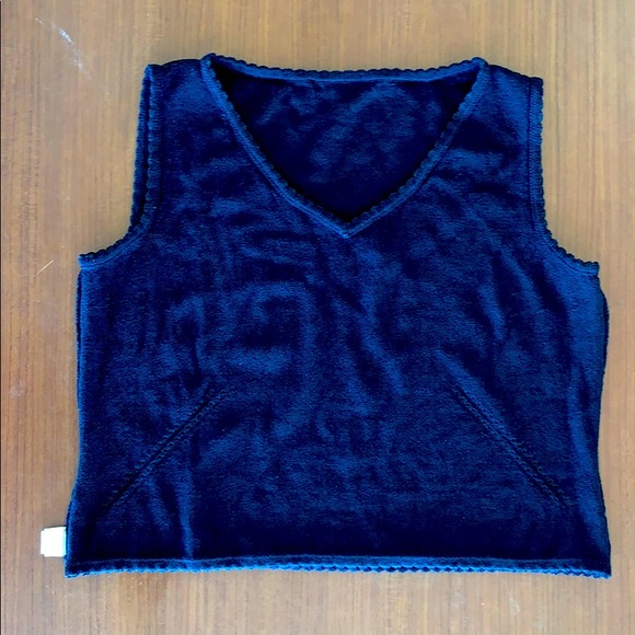 Saint John Navy V-Neck Sleeveless Top P - Picture 5 of 6